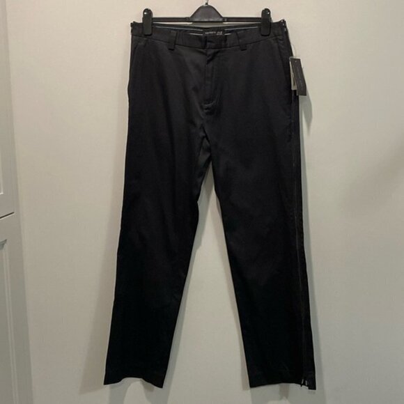 Kenneth Cole Black Straight Flat Front Leg Pants - Picture 2 of 16